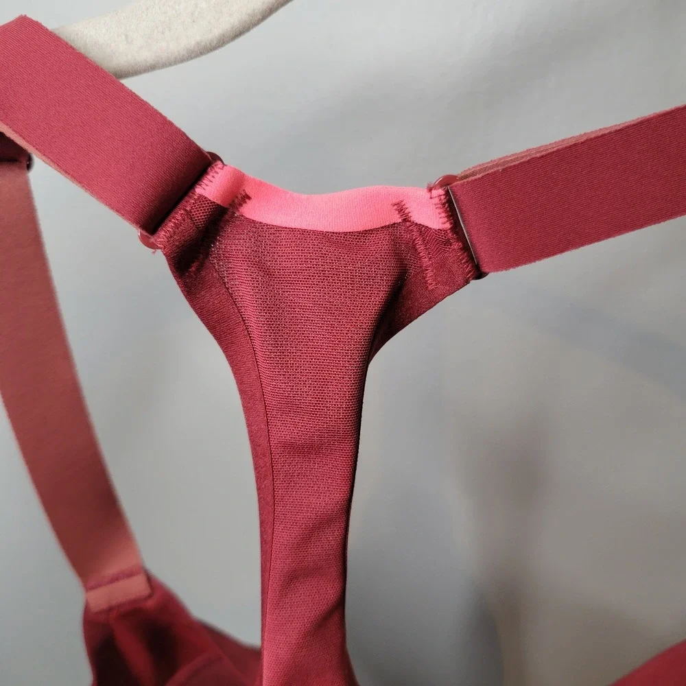 Brooks Dare Racerback Run Sports‎ Bra Women's Size 34C Pink Red High Impact